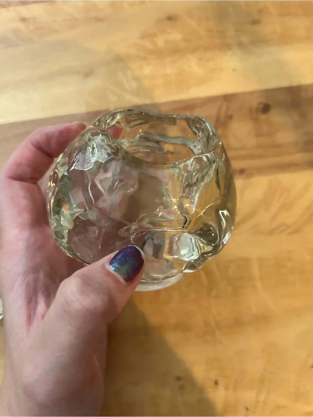 Kosta Boda Snowball Small Crystal Votive Candle Holders Set Of 2